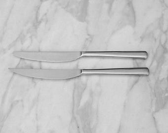 WMF Manaos Bistro Stainless Steel Knives, Steak knife and Modern solid knife, Pair