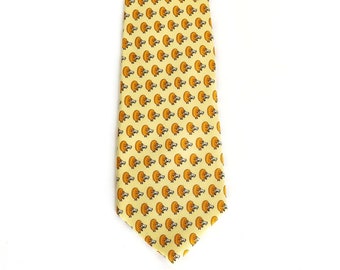 Vineyard Vines Silk Novelty Tie, Orange Bean Reader, Made in USA