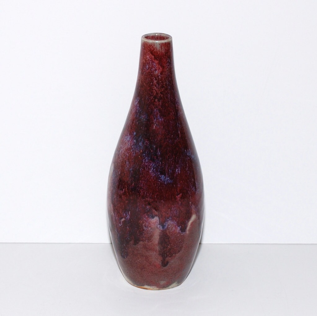 Vintage Japanese Flambé Oxblood Art Pottery Vase Wabi Sabi 侘寂 - Etsy