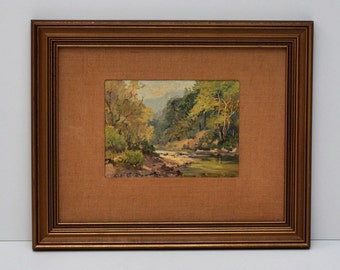 Vintage Albert Thomas DeRome Impressionist Oil Painting