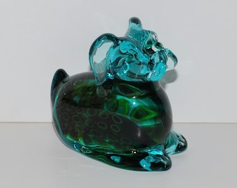 Vintage Murano Art Glass Dog Sculpture, Antonio Da Ros Cenedese, Murrina Murrines
