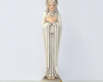 Art Deco Goldscheider Vienna Josef Lorenzl Madonna Figurine in Pastel Colors, circa 1920s -1930s
