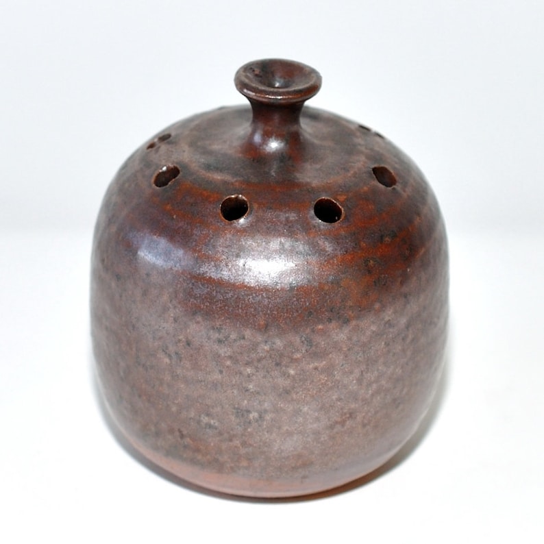 Mid Century Modern Pottery Brown Weed Pot Bud Vase Ikebana Vase Wabi ...