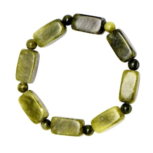 Connemara Marble Bead and Nugget elasticated bracelet