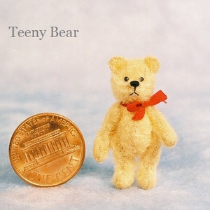 LAST ONES! - Teeny Bear Miniature Teddy Bear Kit - Pattern - DIY - by Emily Farmer