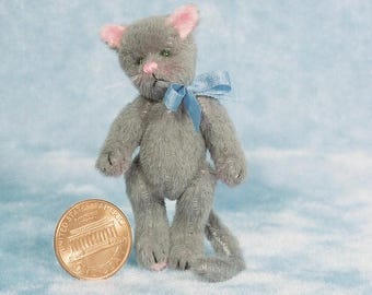 Smoky Pussycat - Miniature Cat Kit - Pattern -DIY - by Emily Farmer