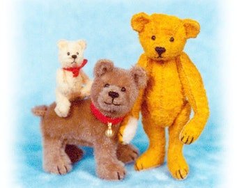 Little Pals - Miniature Teddy Bear Kits - Patterns - DIY - by Emily Farmer