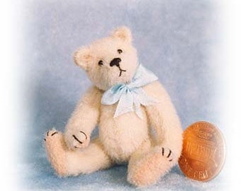 PDF Pattern & Instructions for Miniature Teddy Bear - Vanilla Bear  2 1/2" tall -  by Emily Farmer