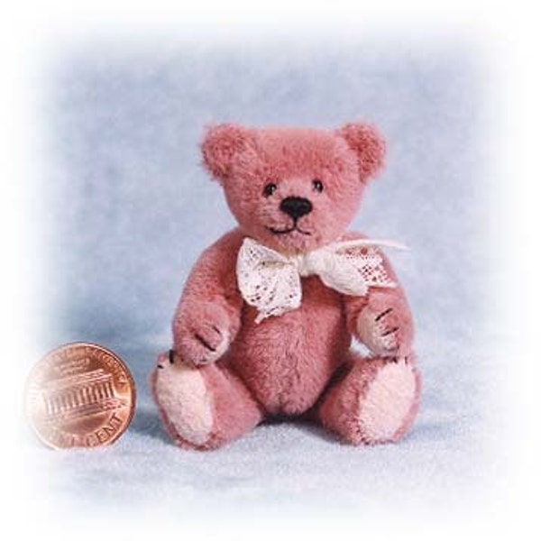 PDF Pattern & Instructions for Miniature Teddy Bear - DIY - Chubby Rose - 2 3/4" tall -  by Emily Farmer