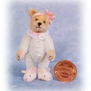 LETZTE! Kaninchen Hausschuhe Bär Miniatur Teddybär Kit - Pattern - DIY - von Emily Farmer