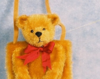 LAST ONES - Teddy Bear Muff Miniature Teddy Bear Kit - Pattern - DIY - by Emily Farmer