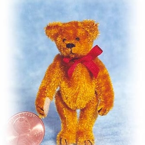 PDF Pattern & Instructions for Miniature Teddy Bear - DIY - Circa 1904 Bear 2 1/4" tall -  by Emily Farmer