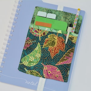 Fabric Bookmark Pen Holder: Adjustable Journal Page Saver with Notepad