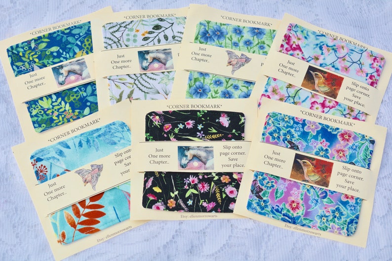 BOOKMARKS, Your choice Corner Bookmarks, under 10.00, Bookish, Teacher Gift, Reader Book Club Gift, Child Book Gift,Floral,Stocking Stuffer image 2