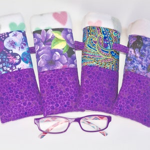 Eyeglass Case Holder,Padded with foam + soft fleece, Soft reading glass sleeve, Premium Cotton Sunglass case, Gift giving