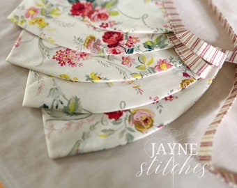 Curved Pennant Garland Sewing Pattern: DIY Bunting Banner (PDF Tutorial)