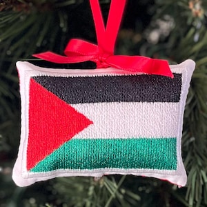 Palestine Palestinian Flag Christmas Ornament Gift Topper Stocking Stuffer Xmas Tree Decoration Travel Souvenir