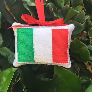 Italy Italian Flag Christmas Ornament Gift Travel Souvenir Stocking Stuffer Xmas Tree Decoration