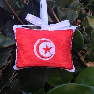 Tunisia Tunisian Flag Christmas Ornament  Gift Topper  Stocking Stuffer Xmas Tree Decoration Travel Souvenir