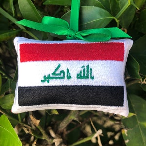 Iraq Iraqi Flag Christmas Ornament Gift Travel Souvenir Stocking Stuffer Xmas Tree Decoration