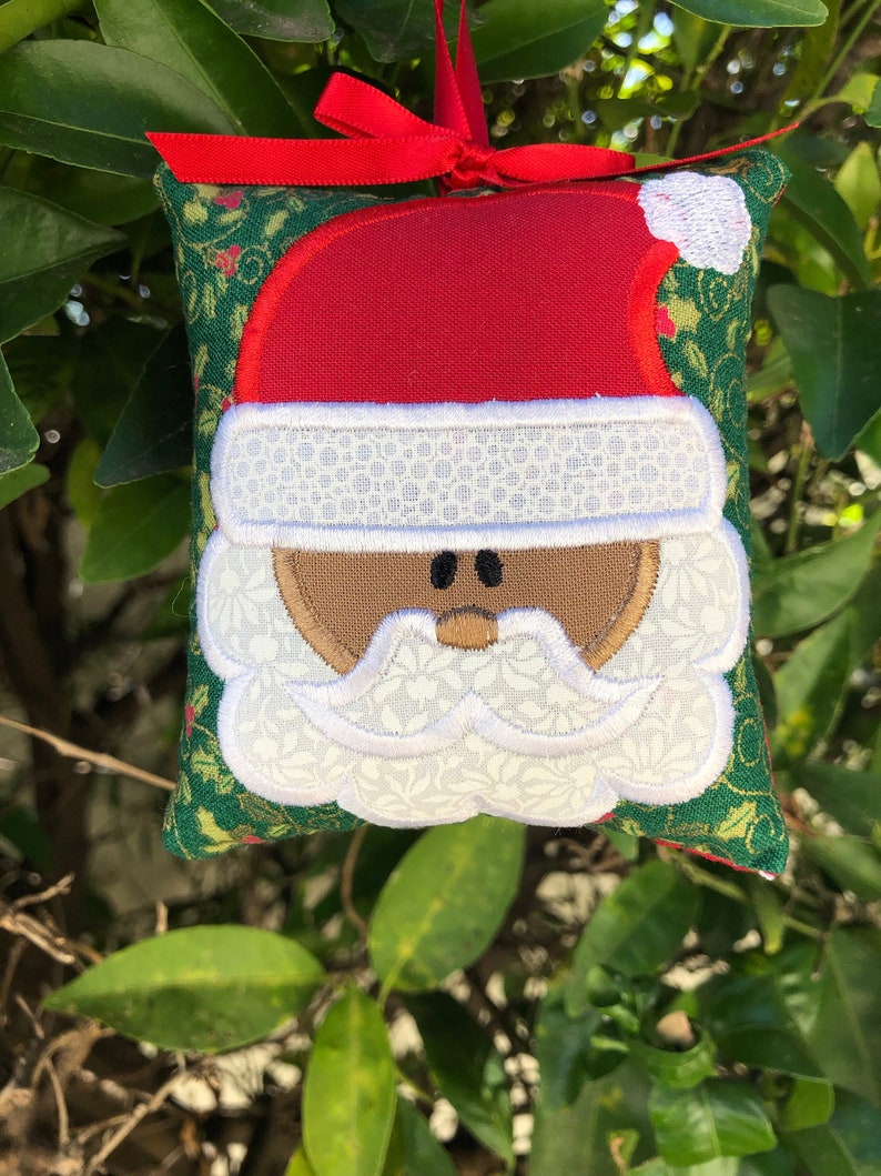 African American Santa Christmas Ornament Door Knob Hanger Etsy