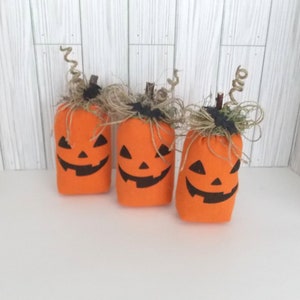 Halloween stuffed orange pumpkins. Fabric pumpkins, Funny halloween pumpkin, Halloween Fall Tiered Tray Decor, Fall Bowl Filler
