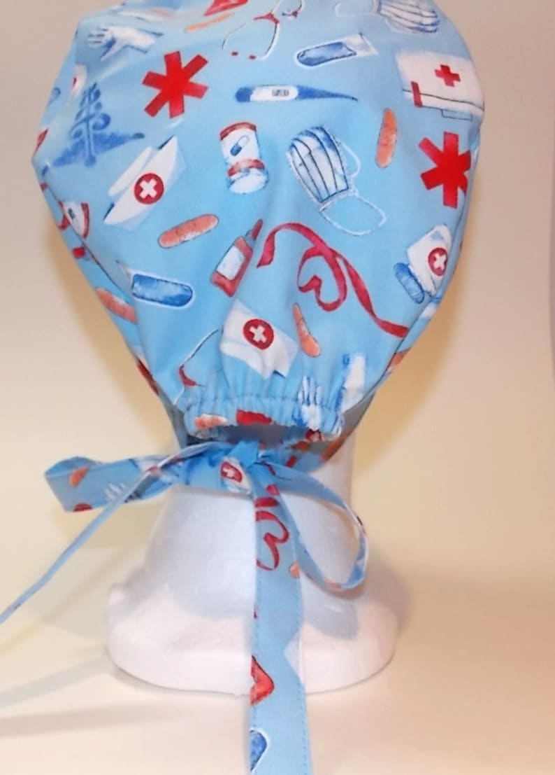 Surgical capScrub capNurse capMedical scrub capTie Back Scrub HatChemo CapReversible Scrub Cap doctor hatUnisex scrub capHealthcare