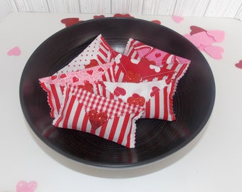 Fabric Love Mini Letters, Valentines day decor, Tiered Tray Fillers, Love Letter Mini Pillow, Red Heart, Mantle Decor, Bowl Filler