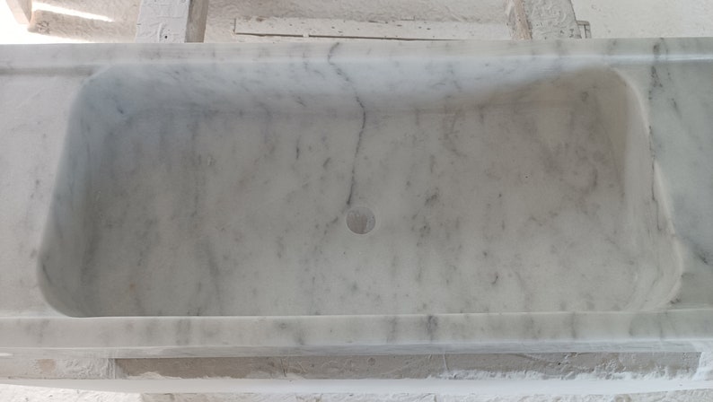 Carrara Marble Sink, Kitchen Marble Sink, Wall Mount Sink, Bathroom