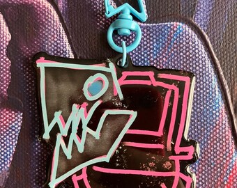 Jinx Chomper grenade - acrylic keychain - Arcane Fan Art