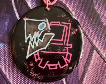 Jinx Chomper grenade - acrylic keychain - Arcane Fan Art
