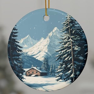 Swiss Alps  Ornaments - Alpine Christmas, Holiday Decor, Christmas Tree Ornament, Festive Gift, Winter Home Decor, Holiday