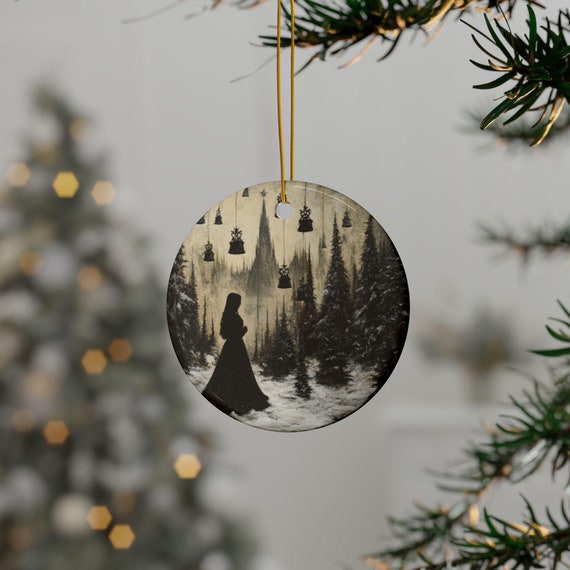 Gothic Christmas Ornaments,Gothic Decor, 2-Sided Print, Holiday Tree Ornaments,  Dark Xmas Decoration, Unique Goth Ornament