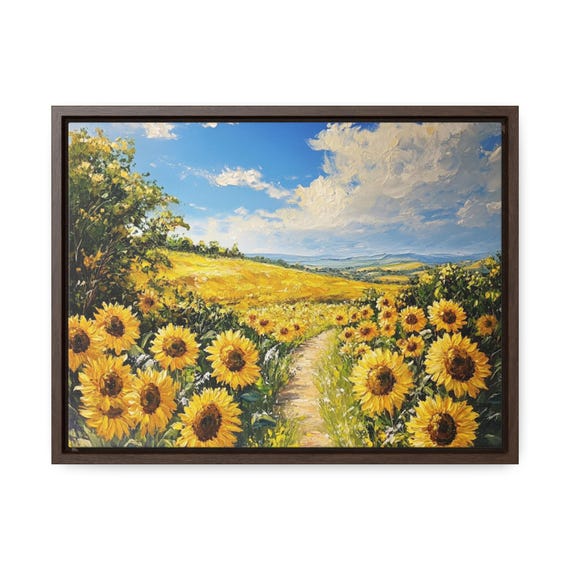 Sunflower Canvas Art, Photo Wall Decor, Floral Home Decor, Gift for Nature Lovers, Vibrant Wall Art, Summer Decor, Gallery Wraps