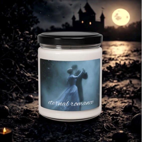 Eternal Romance Scented Soy Candle | Romantic Decor,Ghost Candle,Spooky Candle,Halloween Candle,Halloween