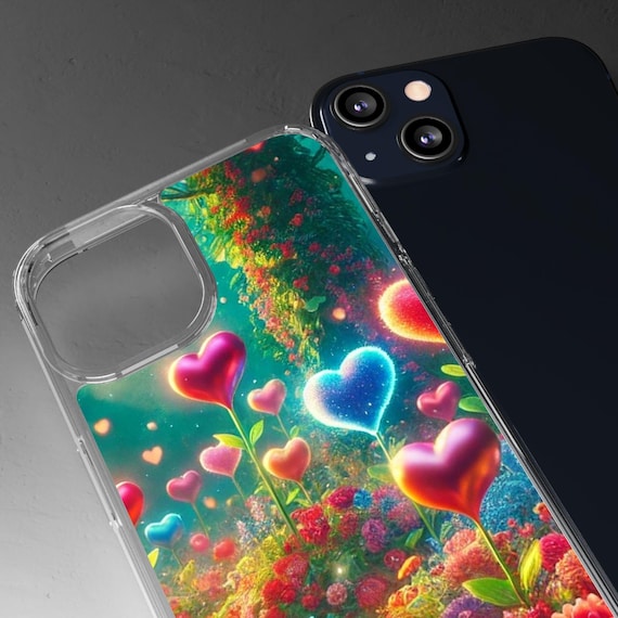Phone Case, Love in Bloom Floral Design, Protective Clear Case, Gift for Her, iPhone Accessory, Spring Flower Cover