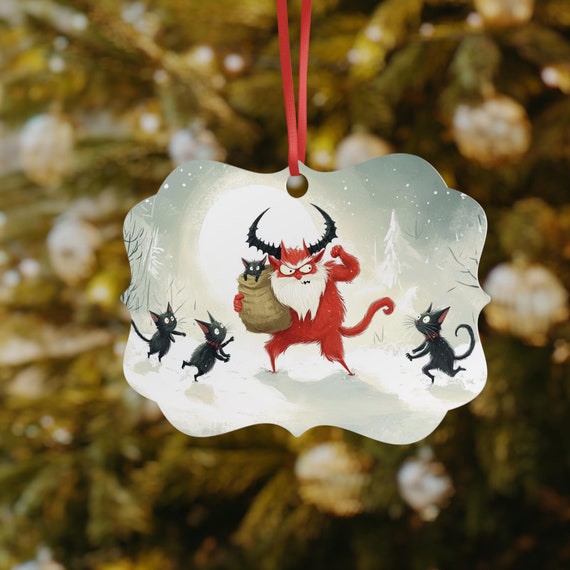 Krampus Ornament Aluminum, Krampus Christmas, Krampus