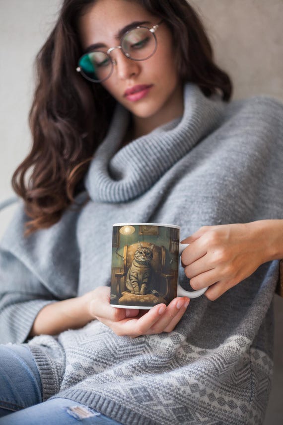 My Cat is My Therapist Ceramic Mug, (11oz, 15oz)