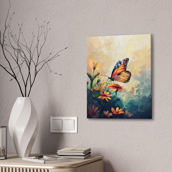 Butterfly Canvas Print, Wall Art Decor, Home Decor, Nature Lovers Gift, Bedroom Decor, Living Room Decor,Gift for Mom,Butterfly Art