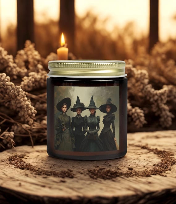 Witchy Scented Candle: Coconut Apricot Wax, Aromatherapy Gift