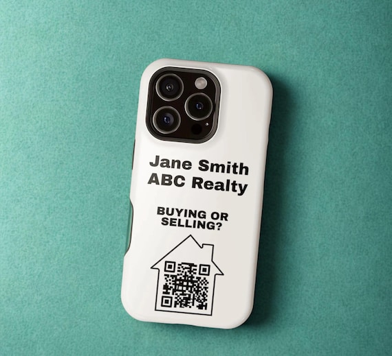 Real Estate Magnetic Phone Case | Custom QR Code Holder, Realtor Gift, Phone Cover for Agents, Unique Business Branding