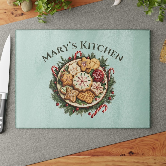 Personalized Glass Cutting Board - Custom Kitchen Decor,Unique Housewarming Gift, Christmas Present