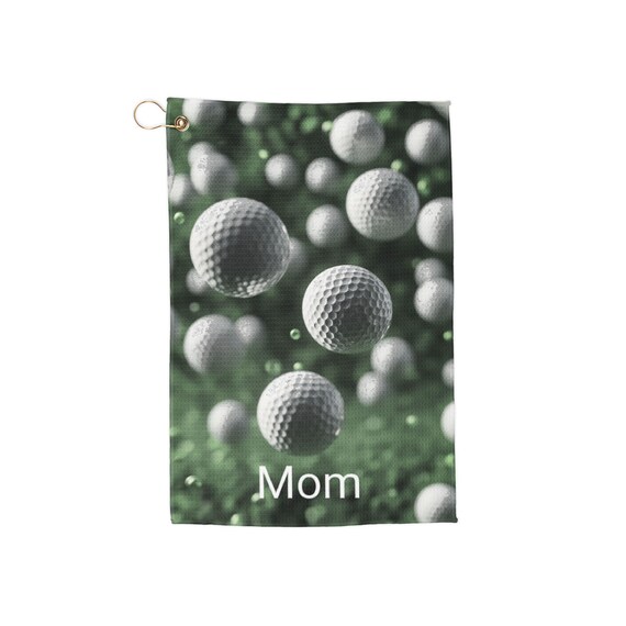 Personalized Golf Towel for Mom, Perfect Gift for Golf Lovers, Durable, Fun Golf Accessories, Ideal for Birthdays, Mother's Day, Sports