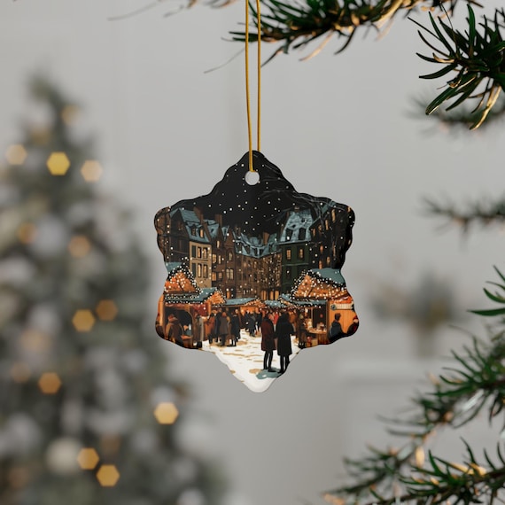 Christmas Market France Design, Ornaments,  Holiday Decor, Festive Ornaments, Christmas Tree Decorations, Gift Idea