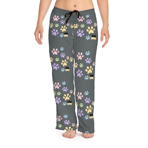 Dog Mom Pajama Pants: Paw Print Lounge Sleepwear