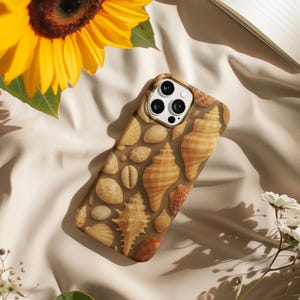 Seashell Phone Case, Shell iphone Case, Nautical Phone Cover, Beach Lover Gift, Ocean Theme Accessory, Summer Vibes Case, Coastal Decor