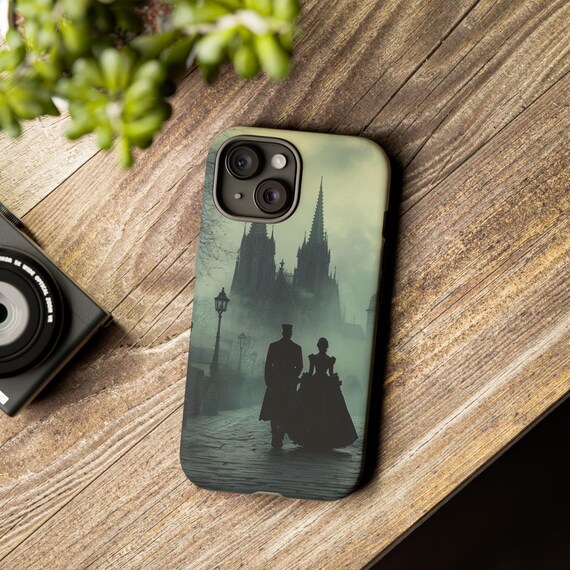 Gothic Couple Tough Cases, Romantic Phone Case, Dark Love Phone Cover, Gothic Accessories, Emo Couple Gift