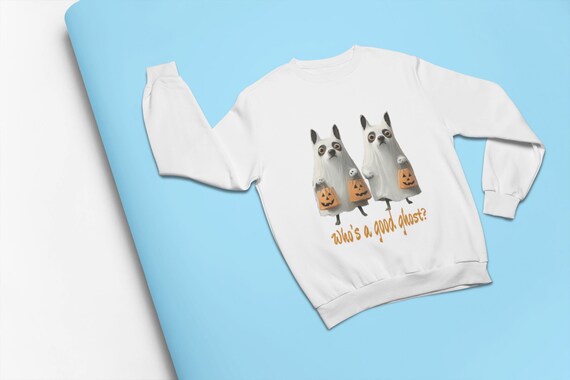 Who's a Good Ghost? Cute Dogs Trick or Treating Unisex Garment-Dyed Sweatshirt