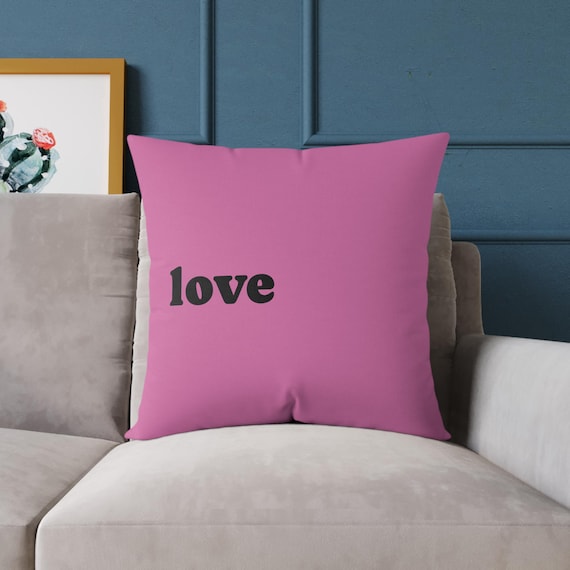 Love Pillow Square Pillow | Cozy Home Decor, Gift for Him/Her, Valentine's Day, Anniversary, Housewarming, Romantic Gift, Nursery Gift