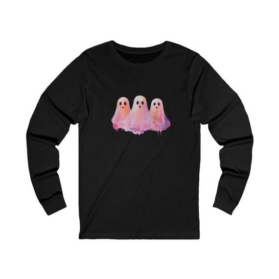 Three Ghosts Unisex Jersey Long Sleeve Tee, Halloween shirts, Halloween Styles, Ghosts T Shirts, Trick or Treat, Trick or Treat Apparel